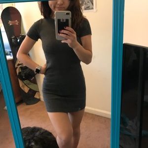 Gray tight knit BM dress